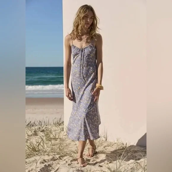 New! Auguste The Label Matilda Anne Floral Midi Dress 🪻Size 8 - Picture 2 of 10